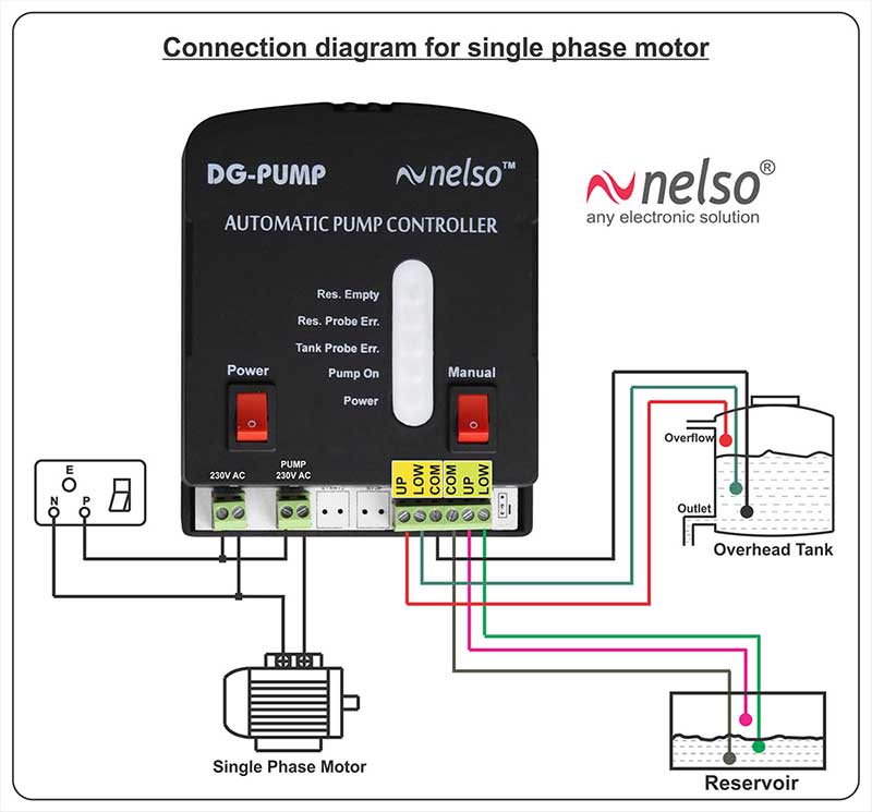 single phase pump controller connection